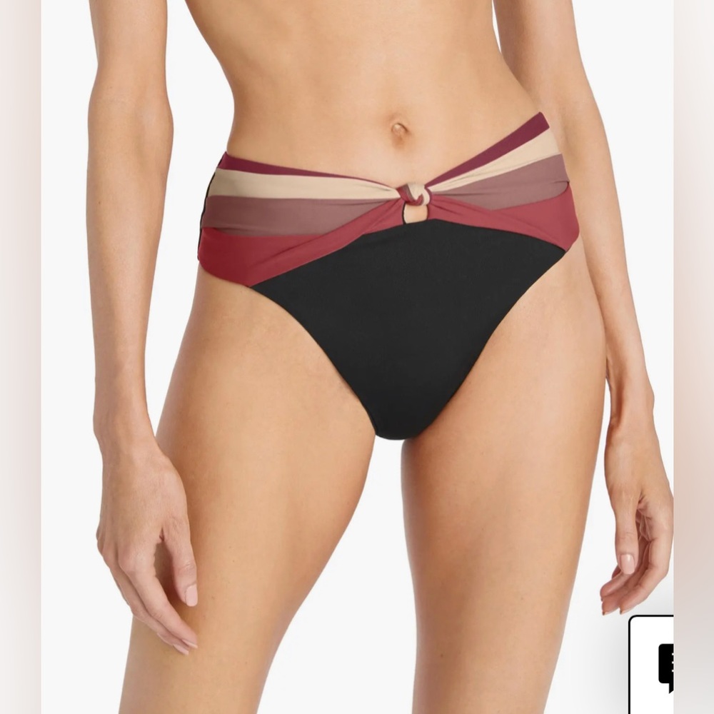 Robin Piccone Billie High Waist Bikini Bottoms Size Large (12-14)  NWT